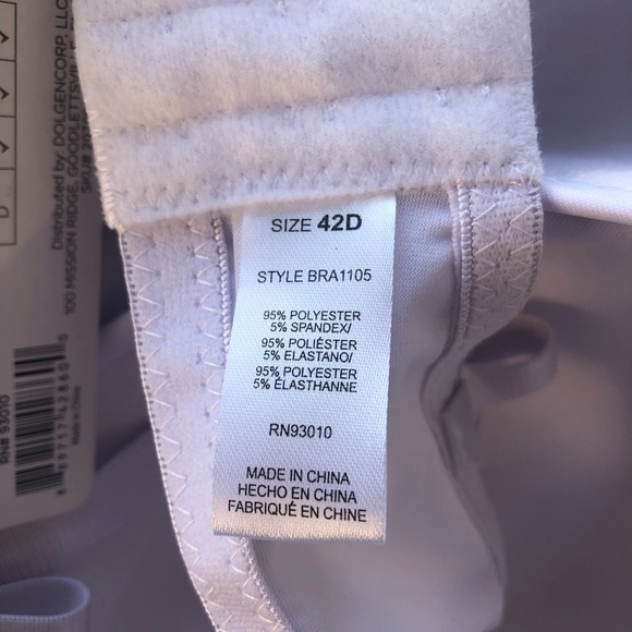 NWT Bobbie Brooks Full Coverage Bra 42D - Picture 7 of 10